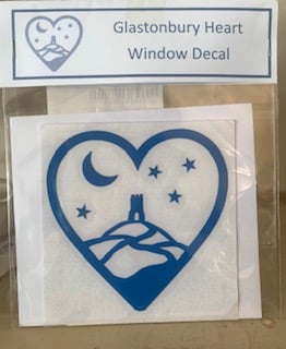 Glastonbury Heart Window Decal